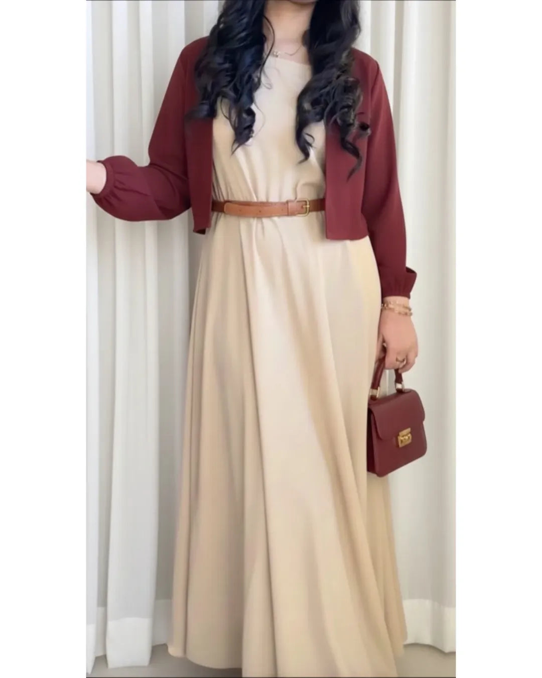 SHIRT SKIRT (mehroon)