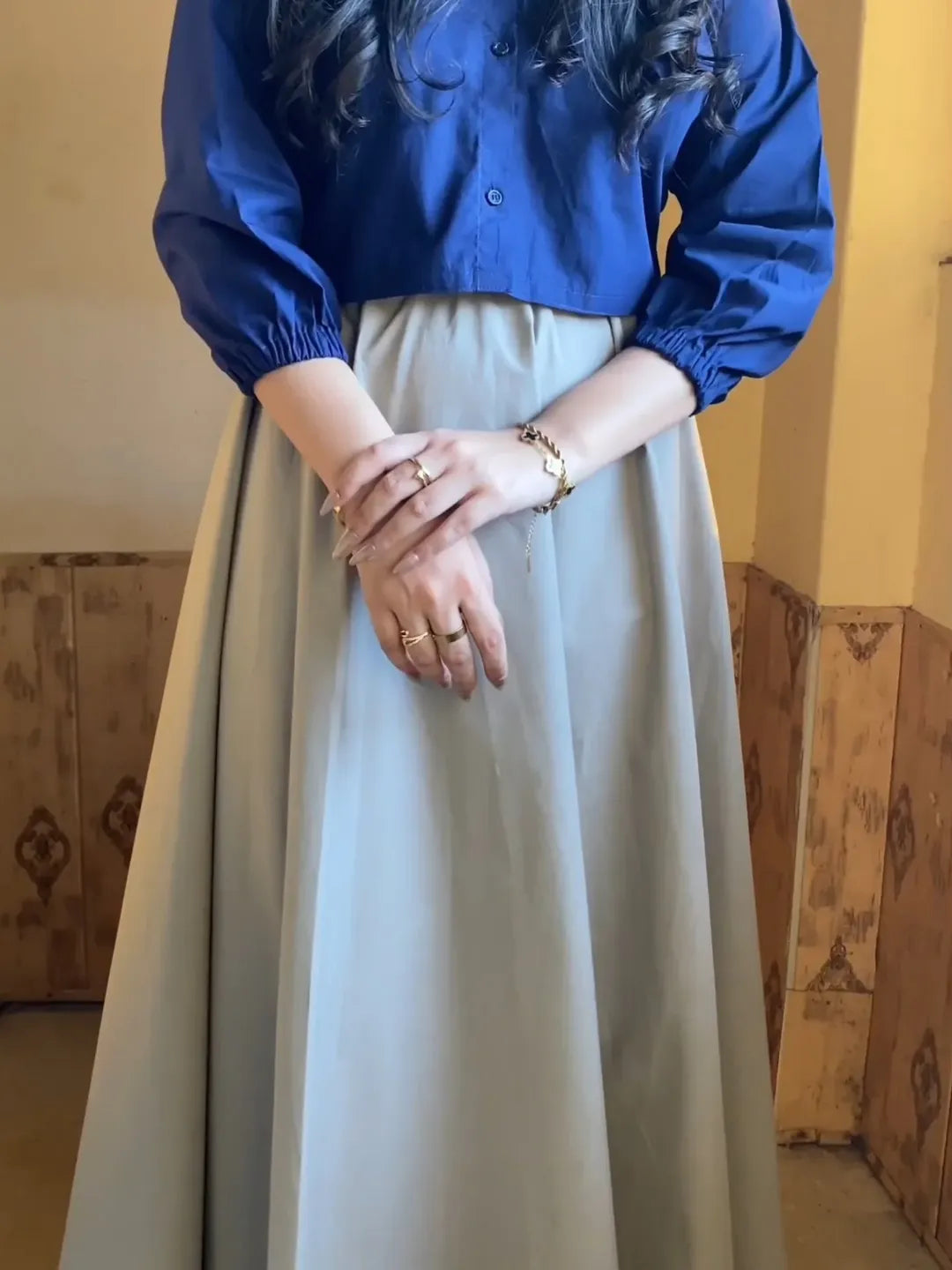 SHIRT SKIRT (ROYAL BLUE)