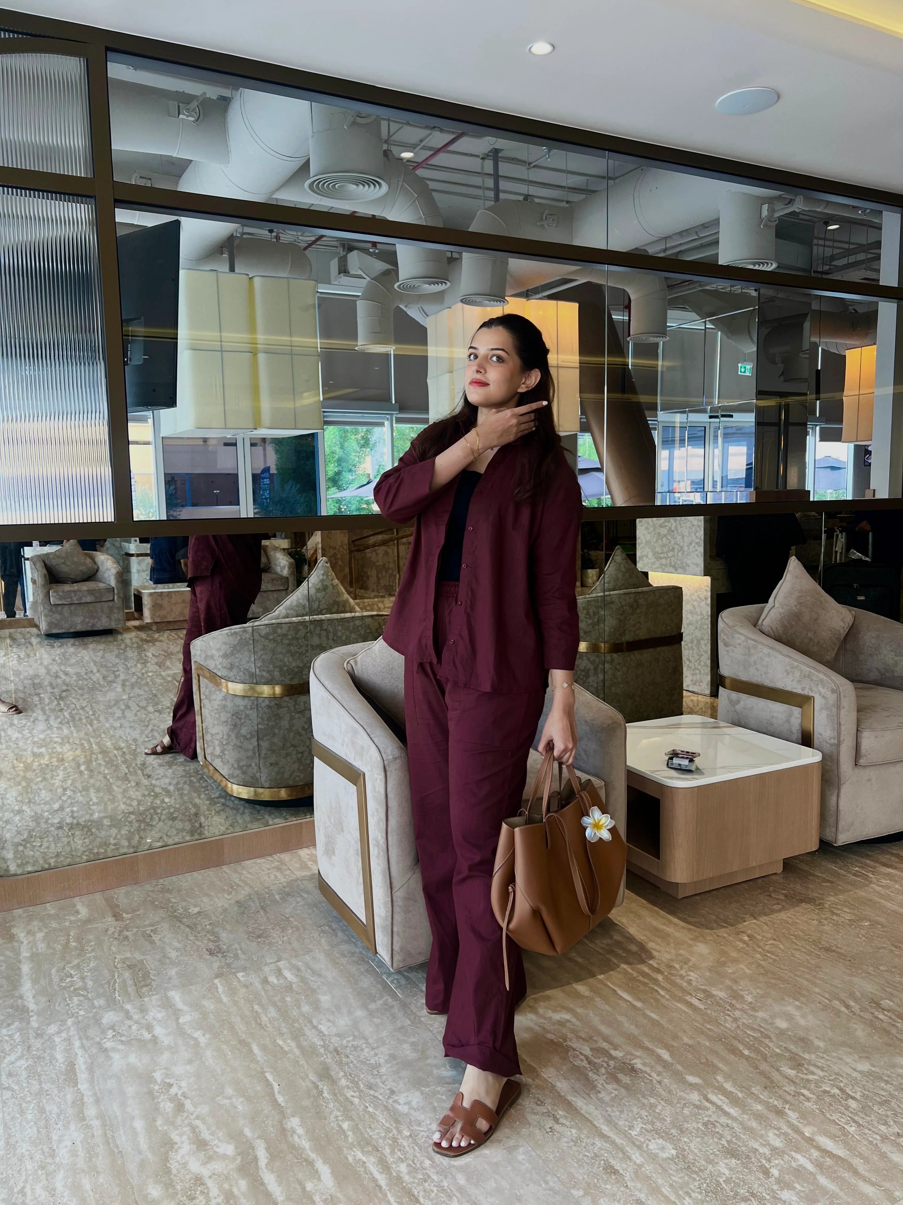 IRISH MEHROON CO ORD SET