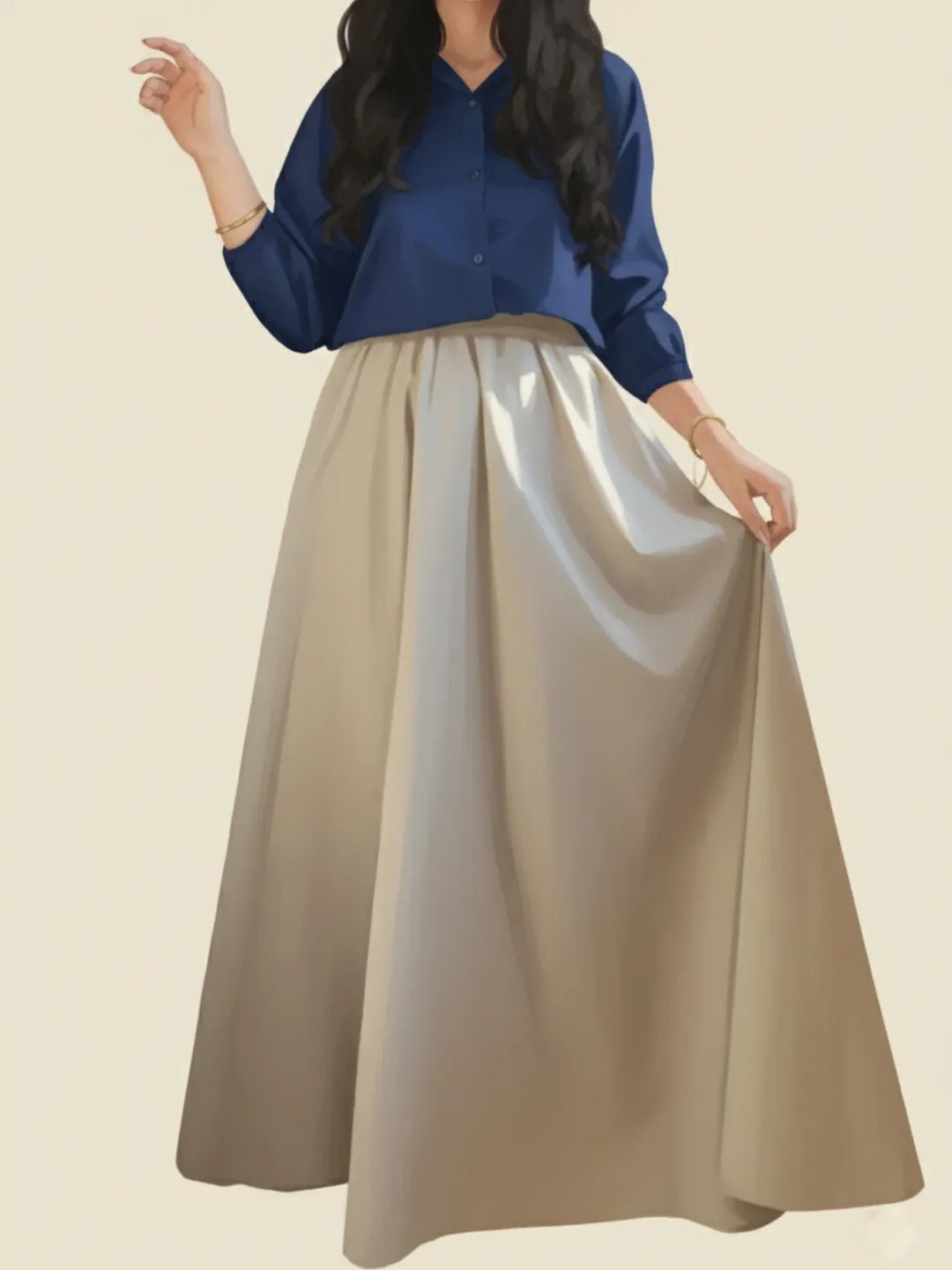 SHIRT SKIRT (ROYAL BLUE)