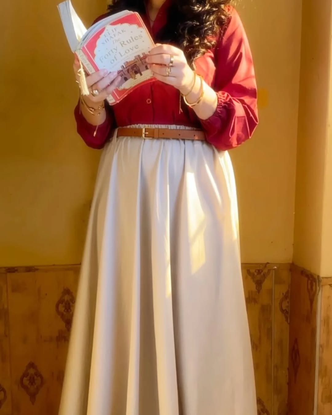 SHIRT SKIRT MEHROON
